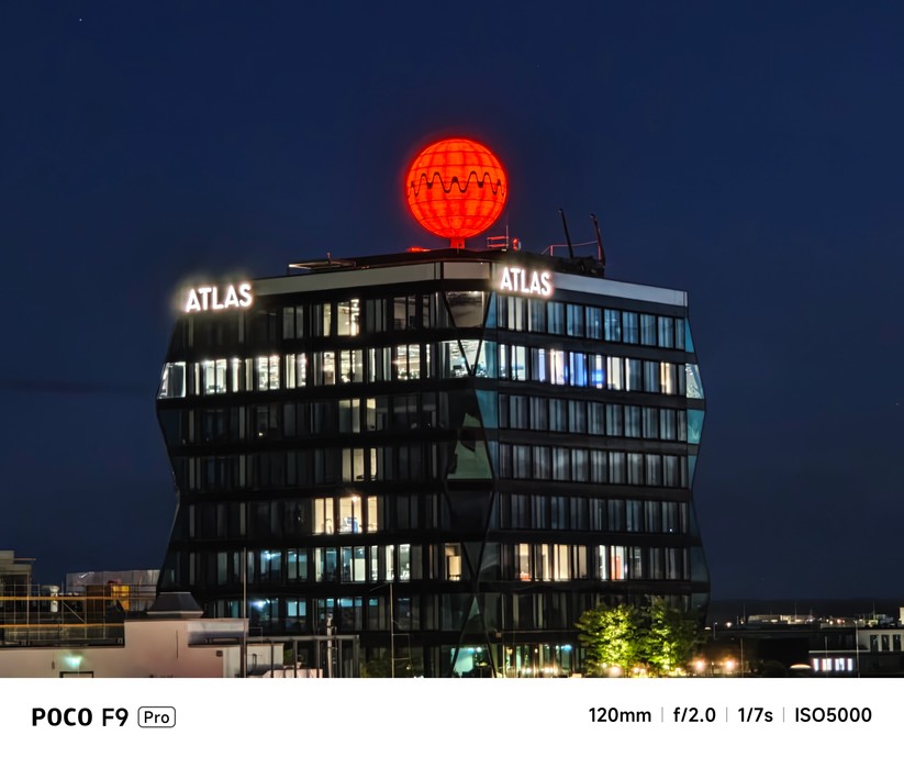 Xiaomi Poco F9 Pro: Telelinse mit 5x Zoom (digital) bei Nacht