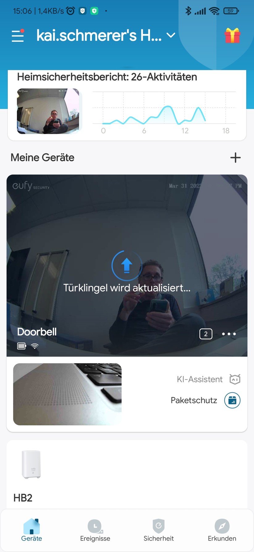 Eufy Video Doorbell Dual - App