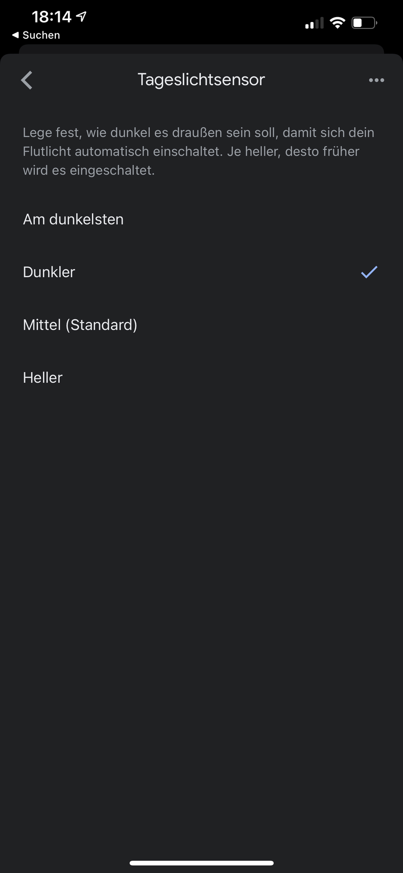 Google Home App für Nest Floodlight 