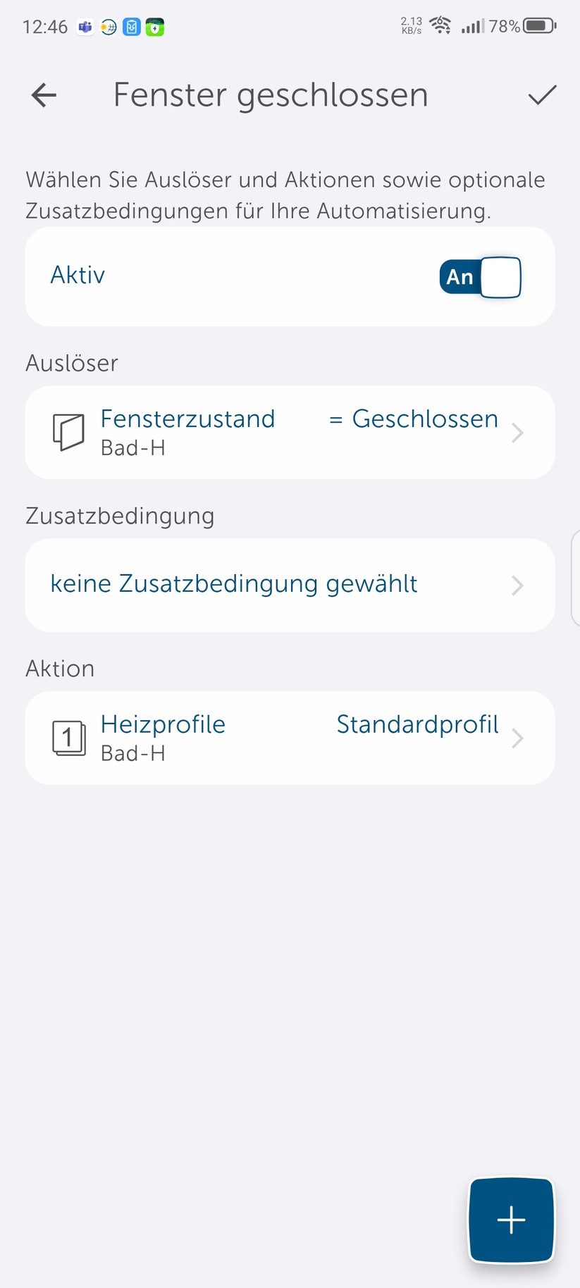  Einstellungen, Heizpläne, Automatisierung mit Fenstersensor