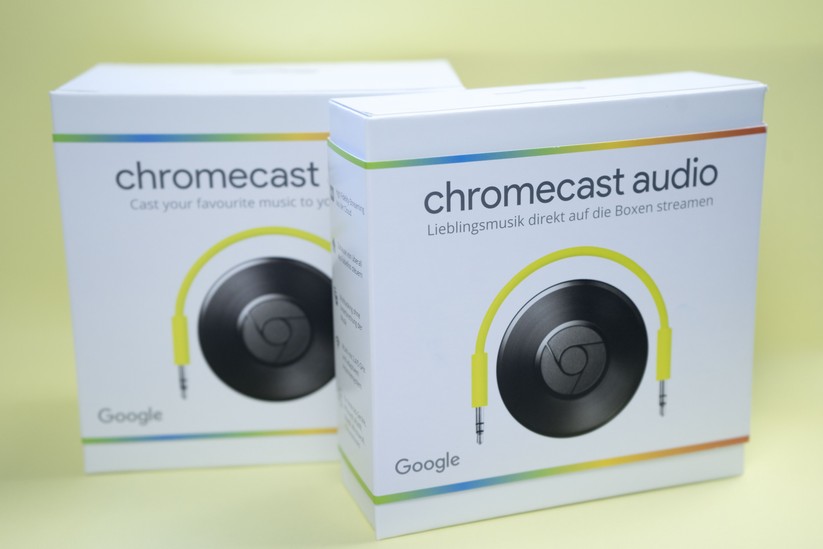 Verpackungen des Chromecast Audio