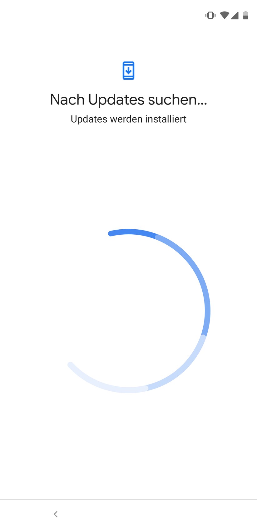 Update-Suchlauf vor der Erstverwendung