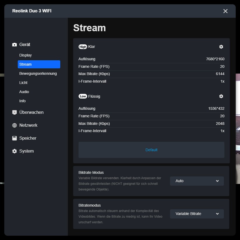 Reolink Duo 3 WiFi: Konfiguration mit Desktop-App
