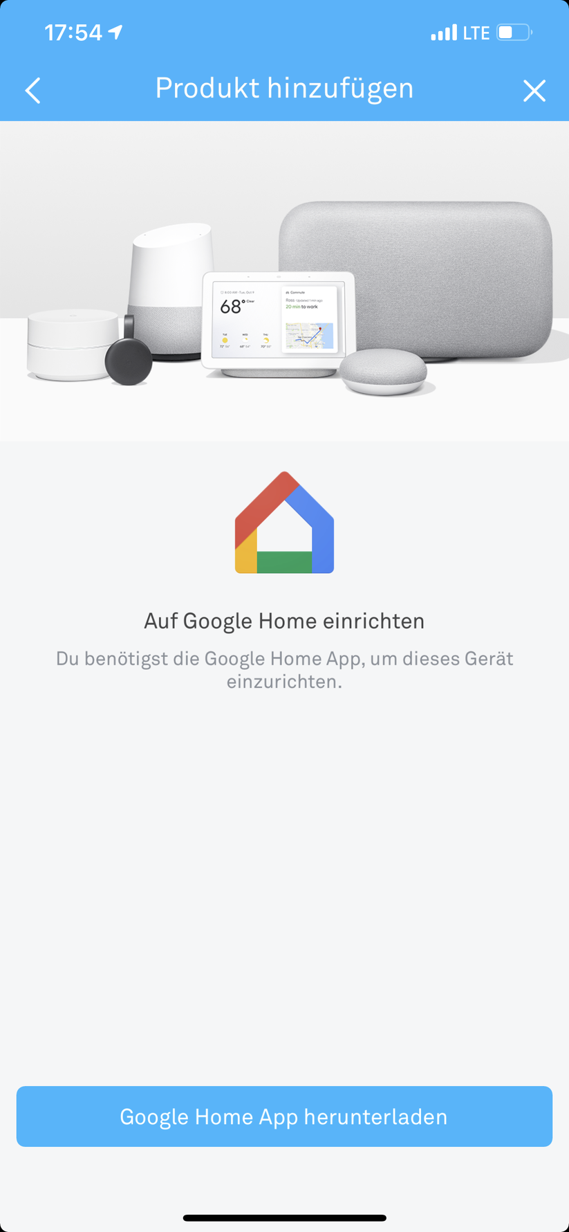 Google Home App für Nest Floodlight 