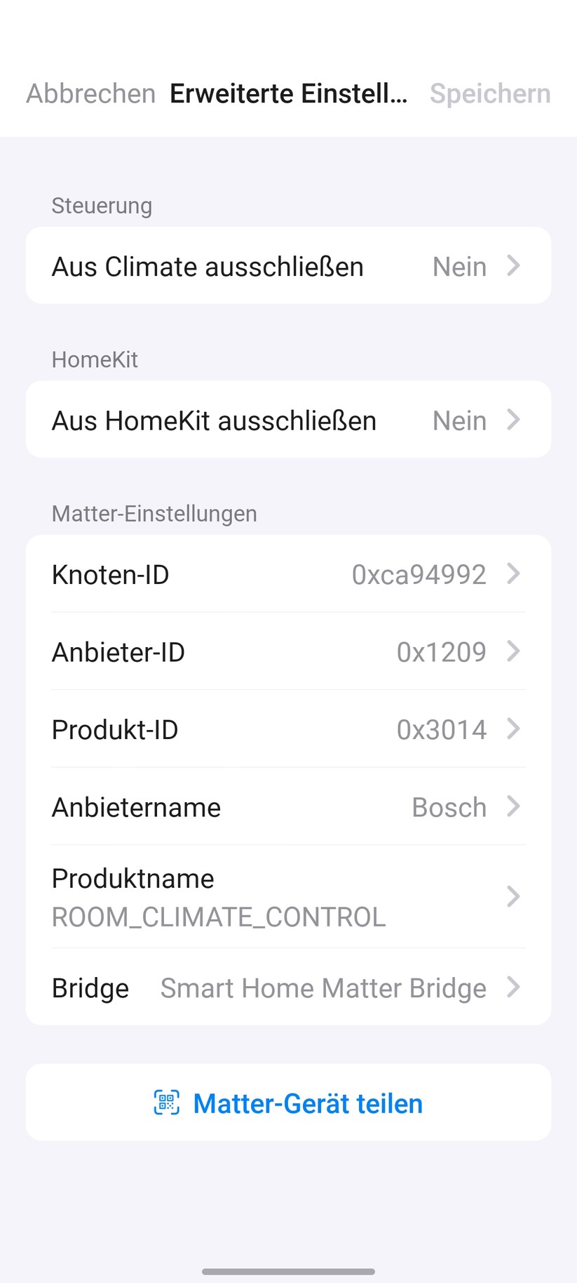 Danke Matter-Support lässt sich das Bosch Heizkörper-Thermostat II +M auch unter Homey Pro einbinden.