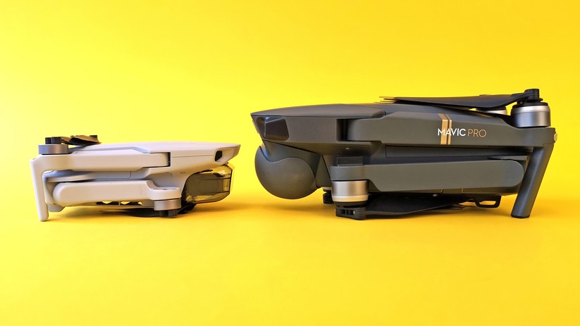 Im Vergleich zur Mavic Pro ist die Mavic Mini deutlich kompakter.
