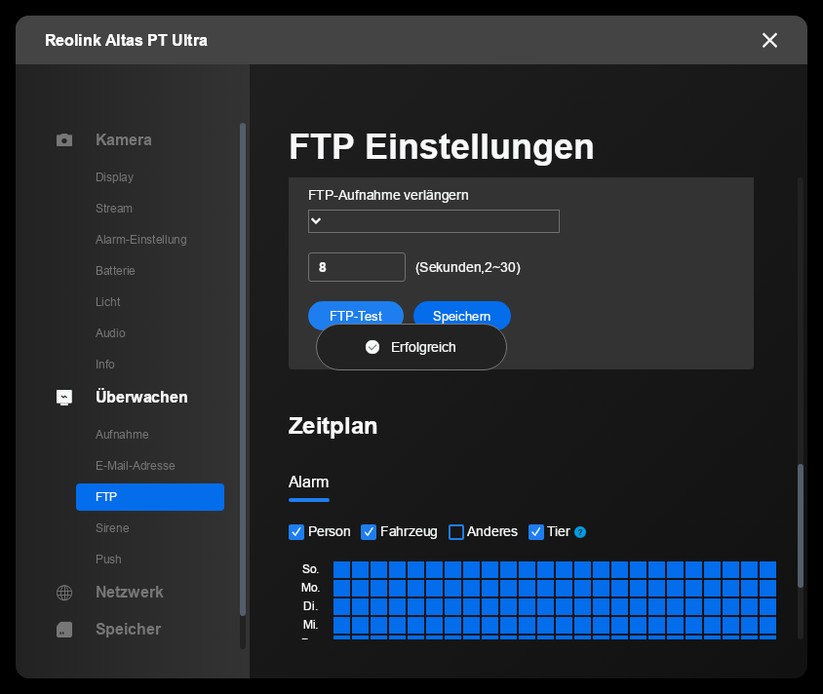 Desktop-Anwendung für Reolink Altas PT Ultra: PTZ-Überwachungskamera mit 4K, Wi-Fi 6, Akku, farbiger Nachtsicht und kontinuierlicher Aufnahme
