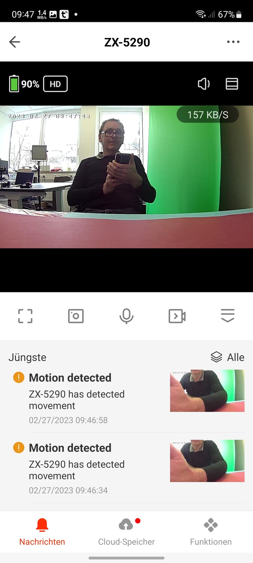 7Links-IPC-675: App, Inbetriebnahme, Einstellungen, Sichtfeld