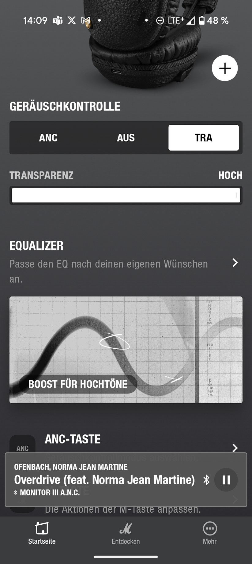 Marshall Monitor II ANC Screenshot