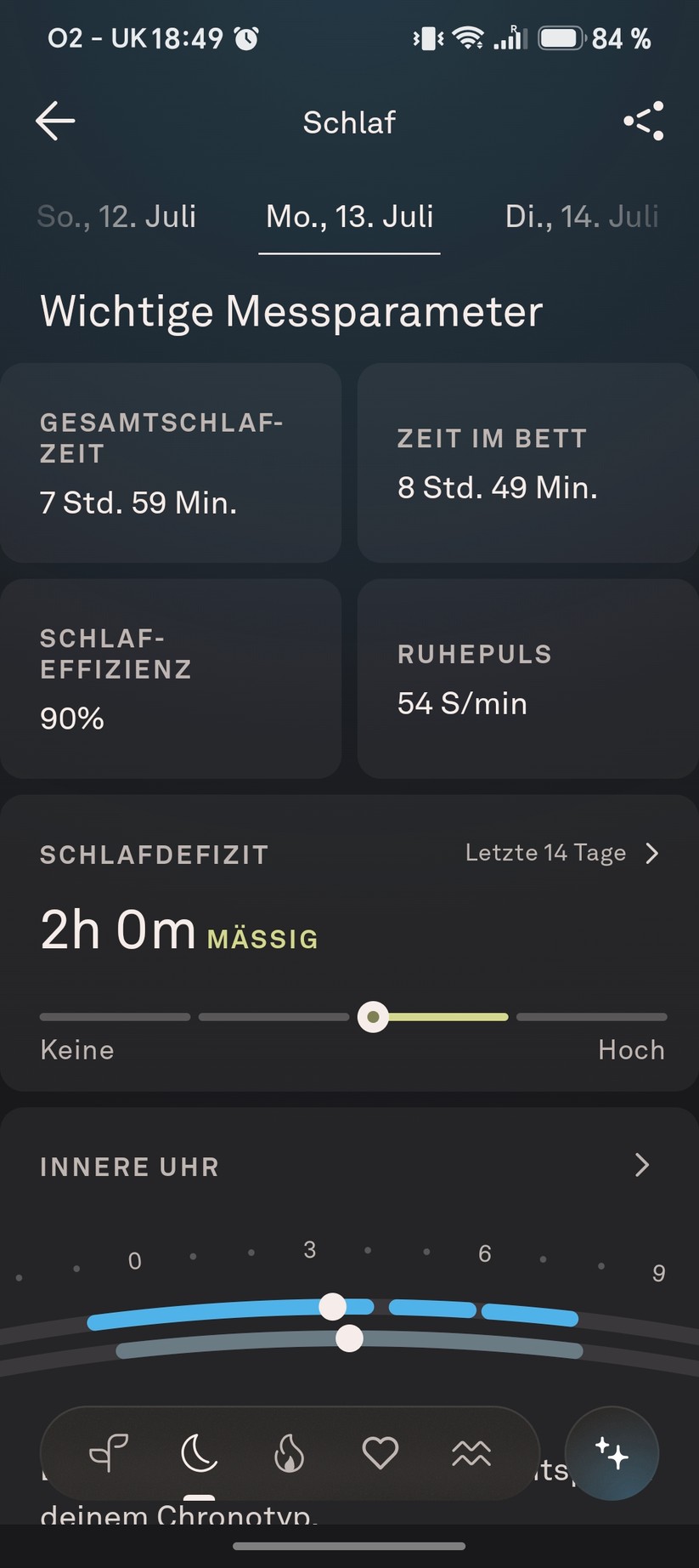 Oura Ring 5: App-Screenshots