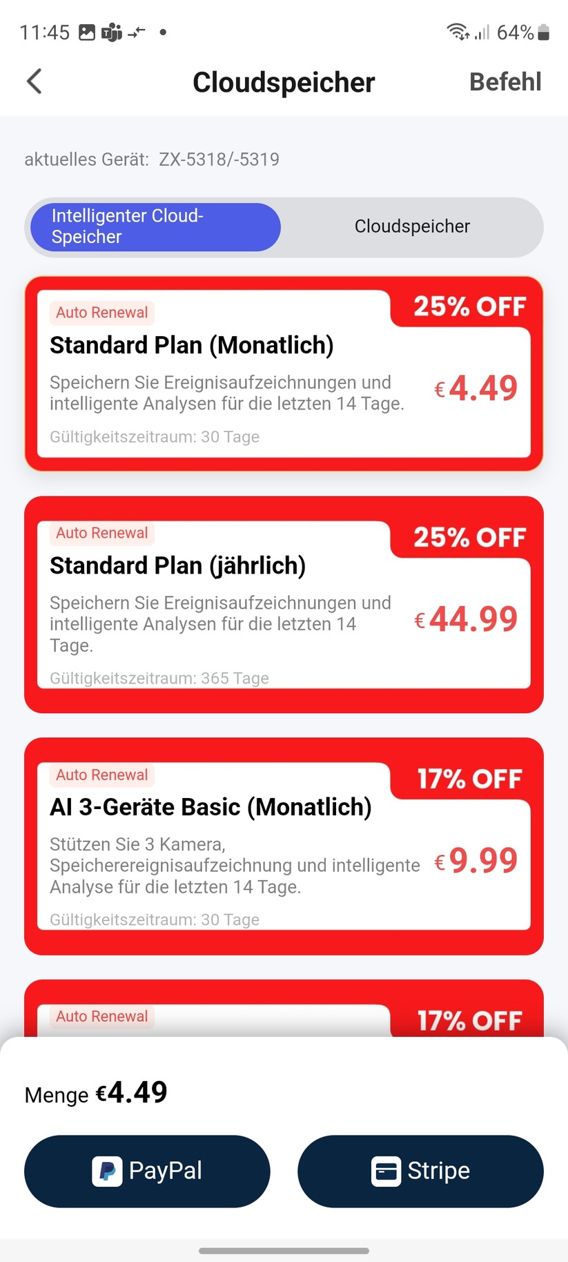 Visortech LED-Außenwandleuchte mit 2K-Überwachungskamera (ZX-5319-919): Tuya-App, Einrichtung, Konfiguration