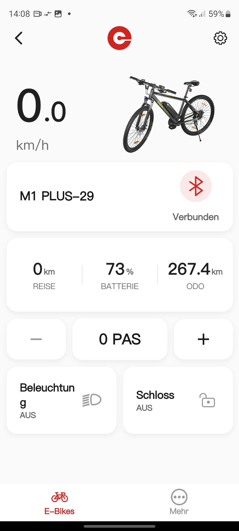 Eleglide M1 Plus 9 Zoll: App