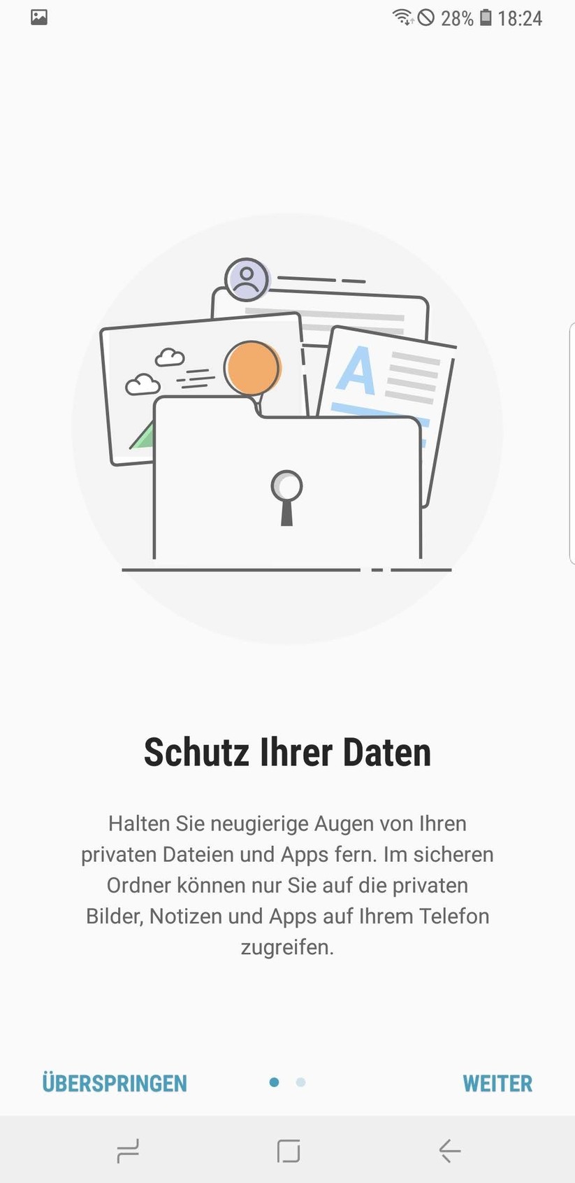 Secure Folder schützt Dateien mit Nutzerauthentifikation