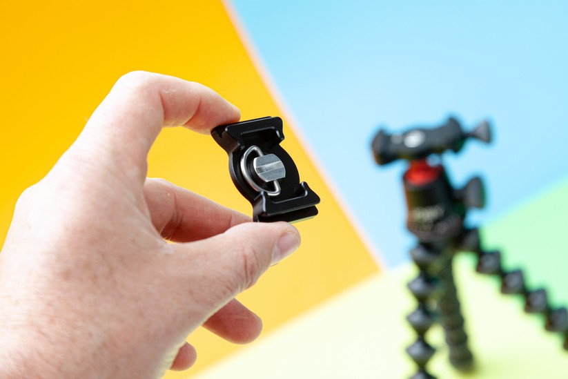 Der Stativkopf des Gorillapod 3K Pro Kit beinhaltet eine für das Arca-Swiss passende Schnellwechselplatte.