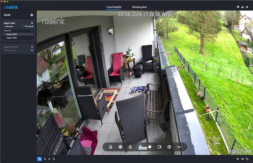 Reolink Argus Track: Konfiguration mit Desktop-App