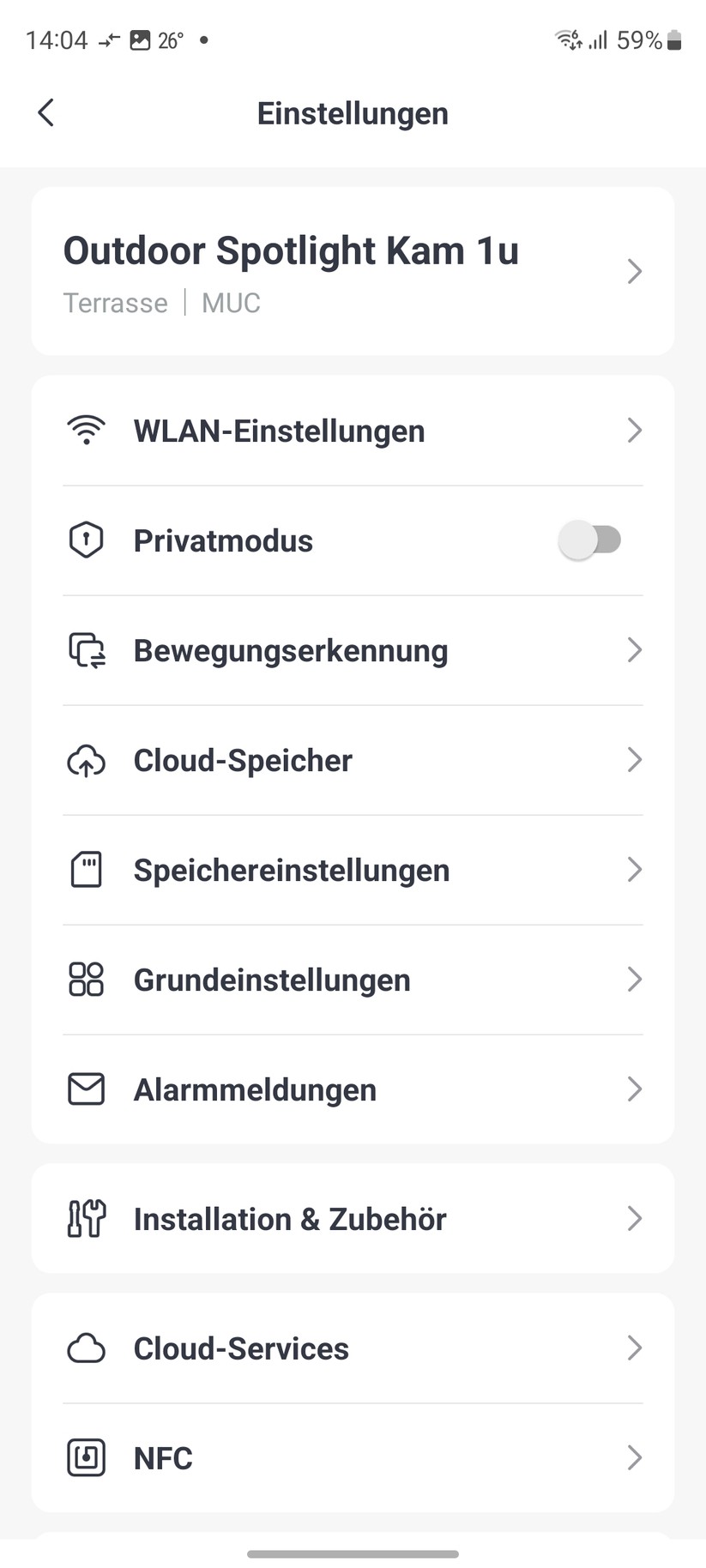 Switchbot Outdoor Spotlight Cam: App, Einstellungen, Bilder