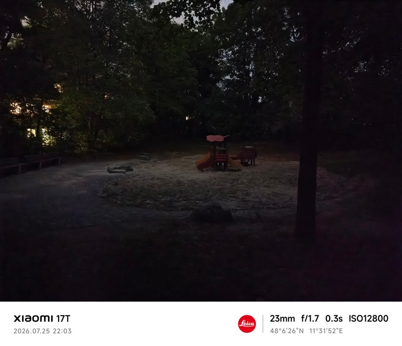 Xiaomi 17T: Hauptkamera bei Nacht