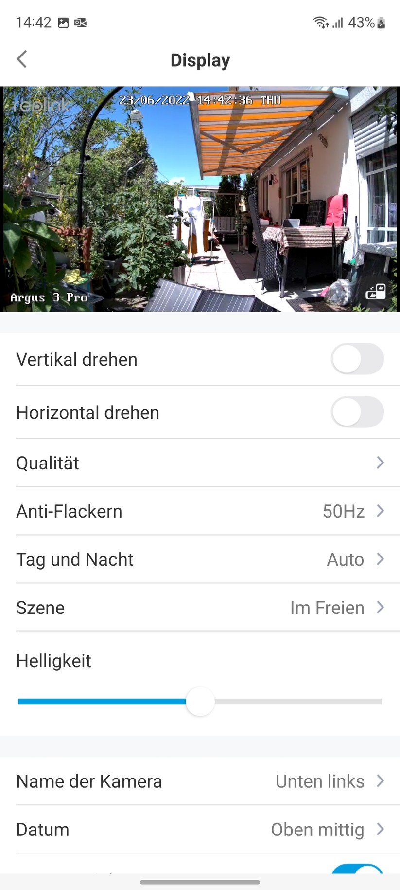 Reolink Argus 3 Pro: App