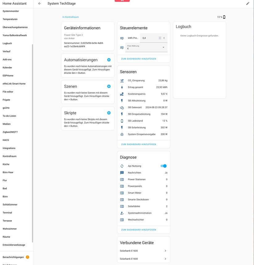 Solakon-BKW: Integration in Home Assistant