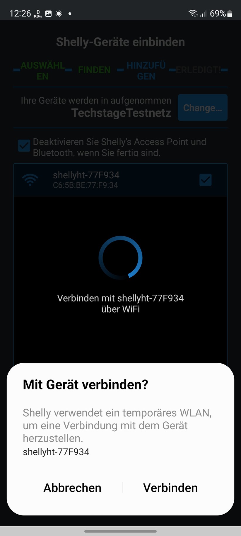Shelly Cloud: Neues Gerät einrichten