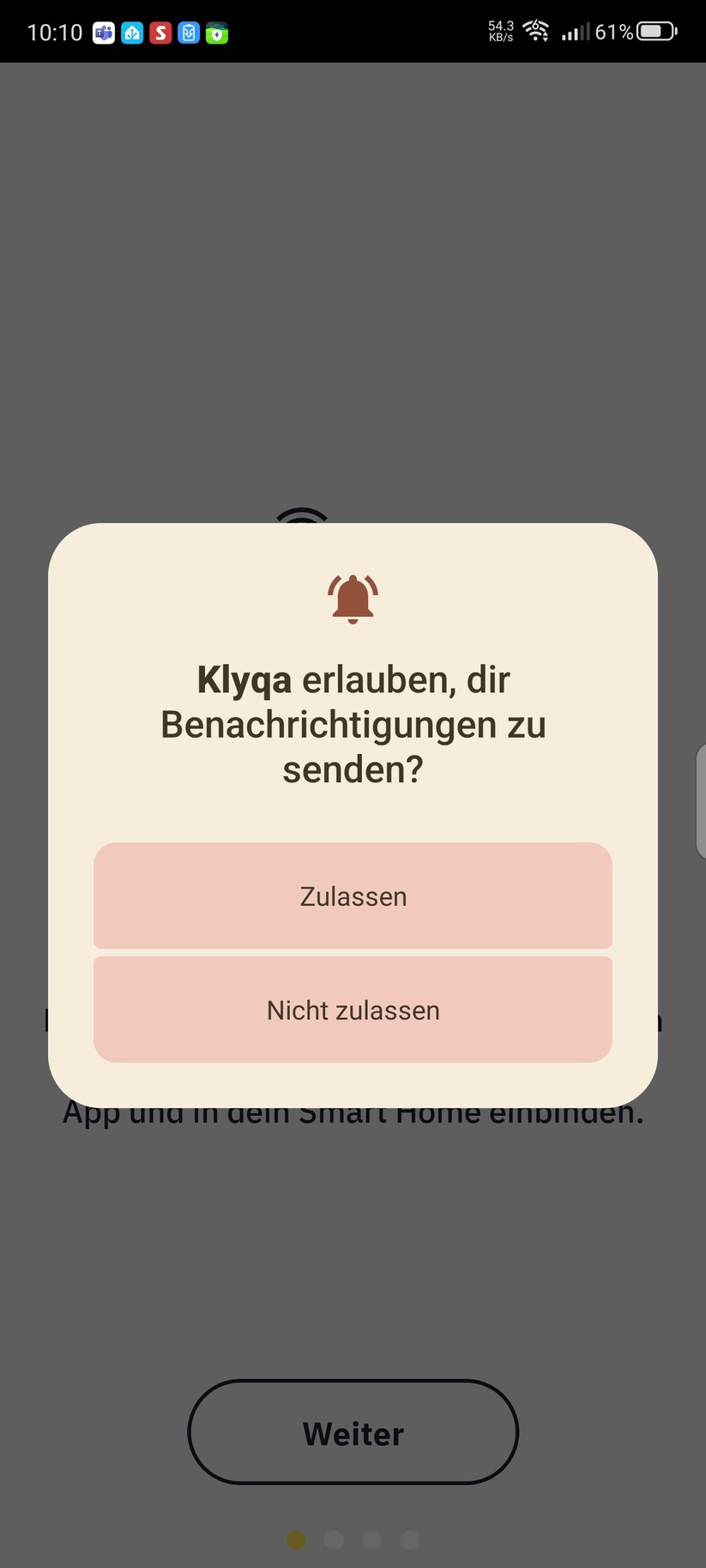 Klyqa Air Klyna S: App