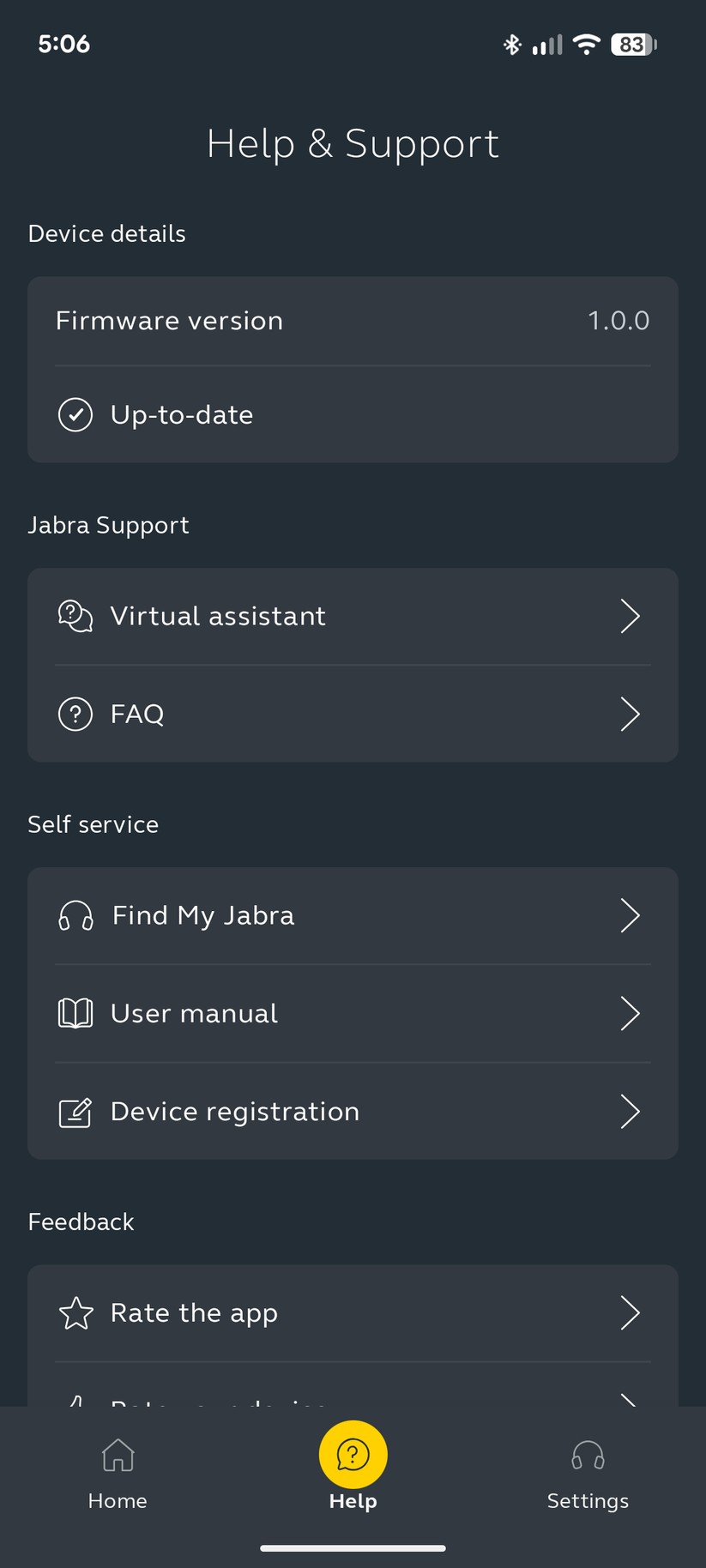 Jabra Evolve3 85 - Bilder Smartphone-App