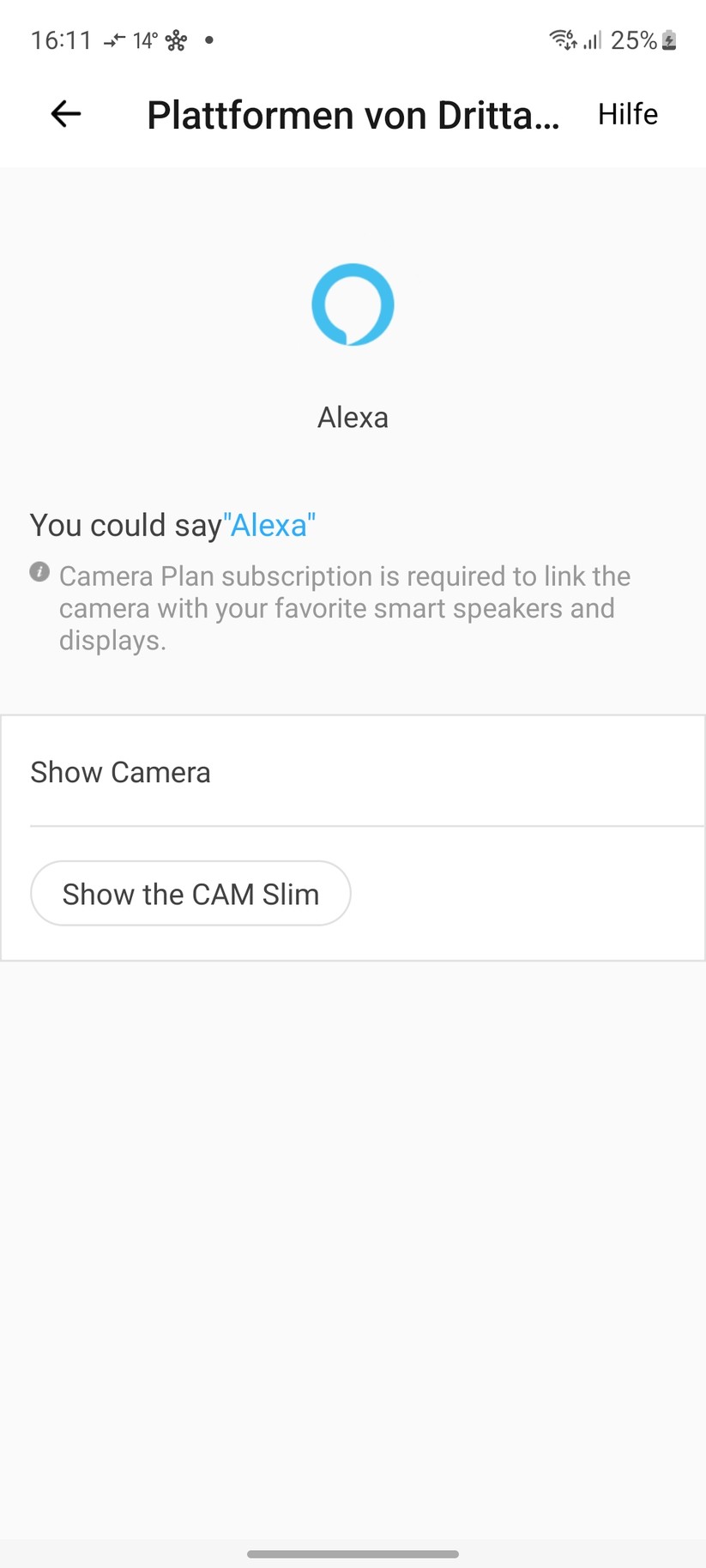 Die Sonoff Slim Cam unterstützt zwar Alexa, doch für die Darstellung des Livestreams auf einem smarten Display wie Echo Show benötigen Anwender ein kostenpflichtiges Cloud-Abo. 