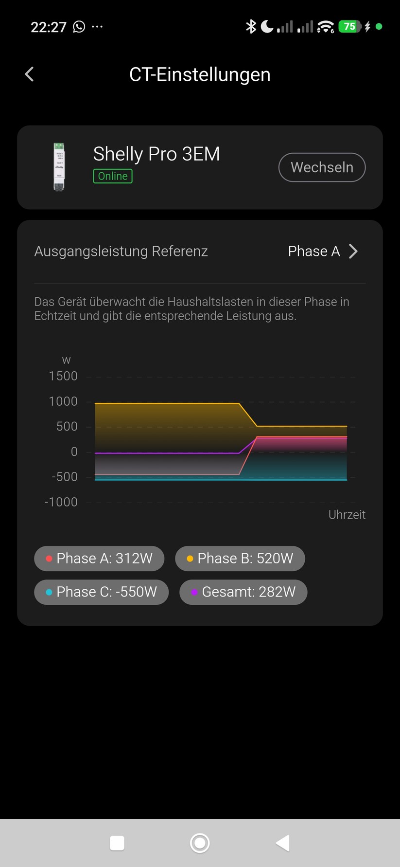 Die Marstek-App erlaubt eine einfache Steuerung des Venus Mini E und liefert Daten zum Betriebsgeschehen.