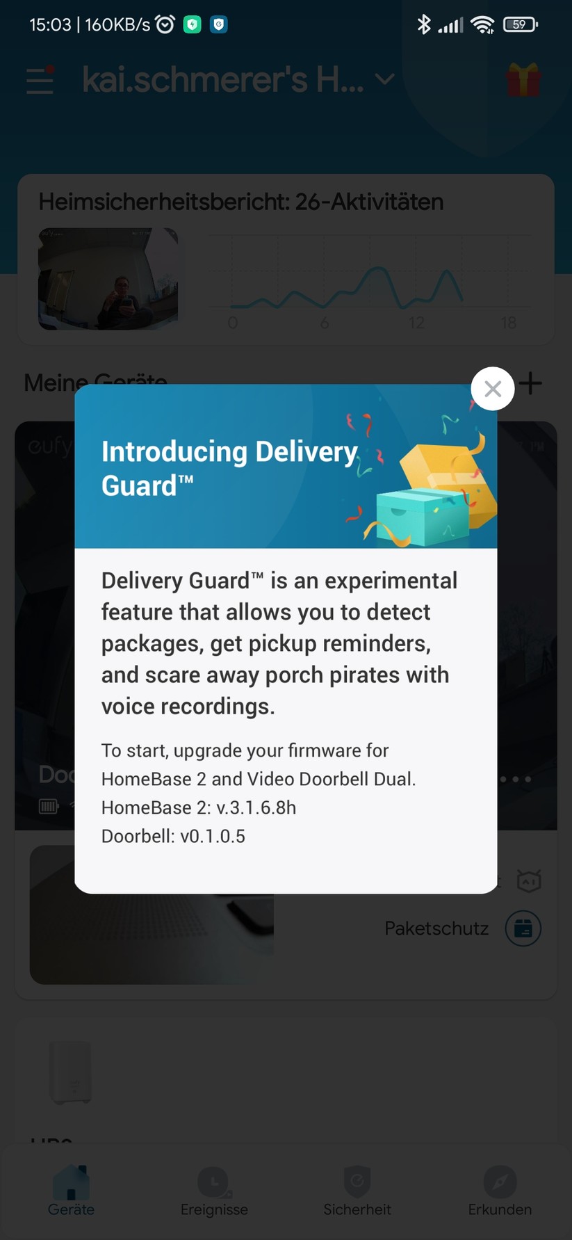 Eufy Video Doorbell Dual - App