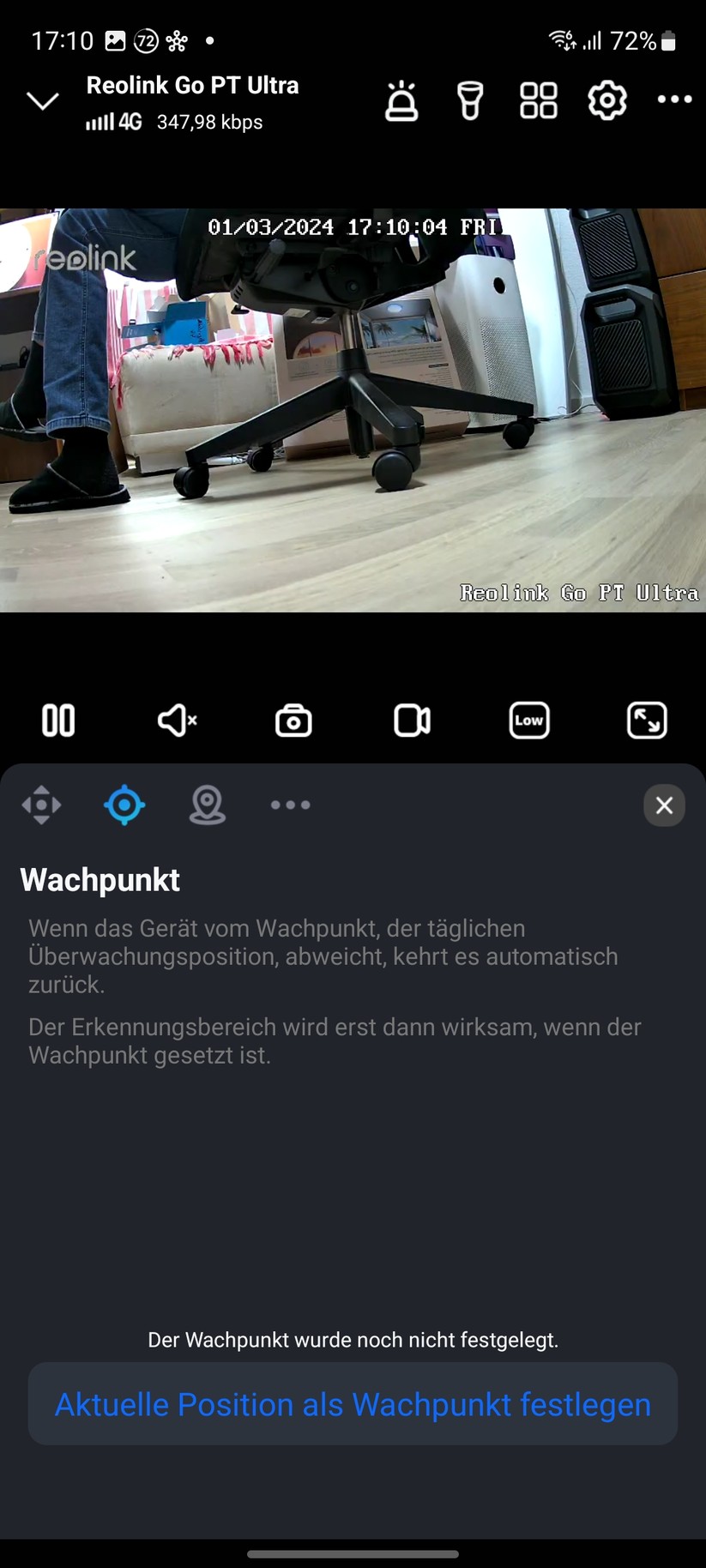 Reolink Go PT Ultra: Einrichtung und Einstellung mit mobiler App