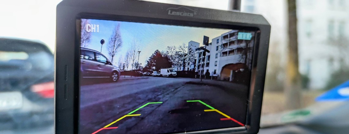 Kabellose Solar-Funk-Rückfahrkamera von Lescars