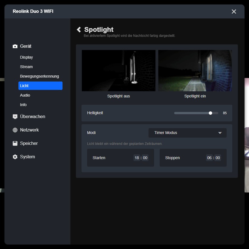 Reolink Duo 3 WiFi: Konfiguration mit Desktop-App