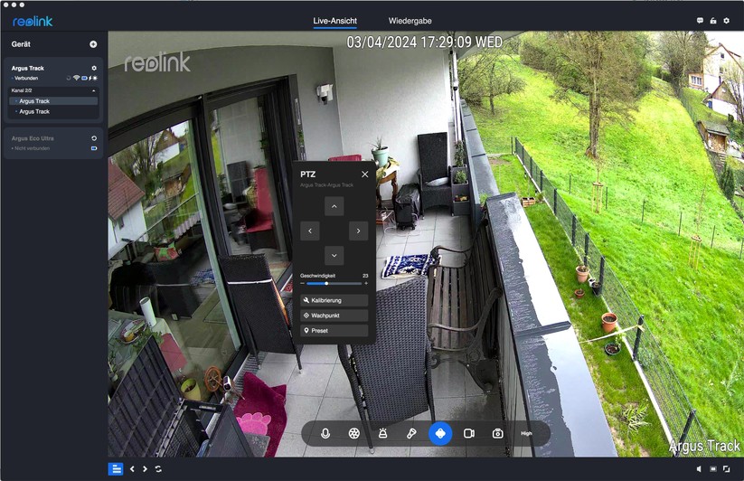 Reolink Argus Track: Konfiguration mit Desktop-App