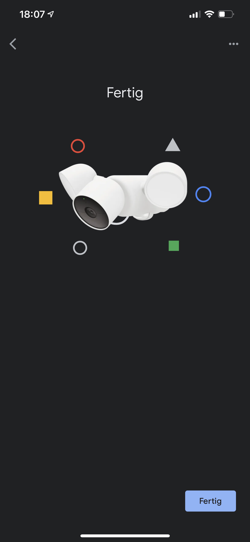 Google Home App für Nest Floodlight 