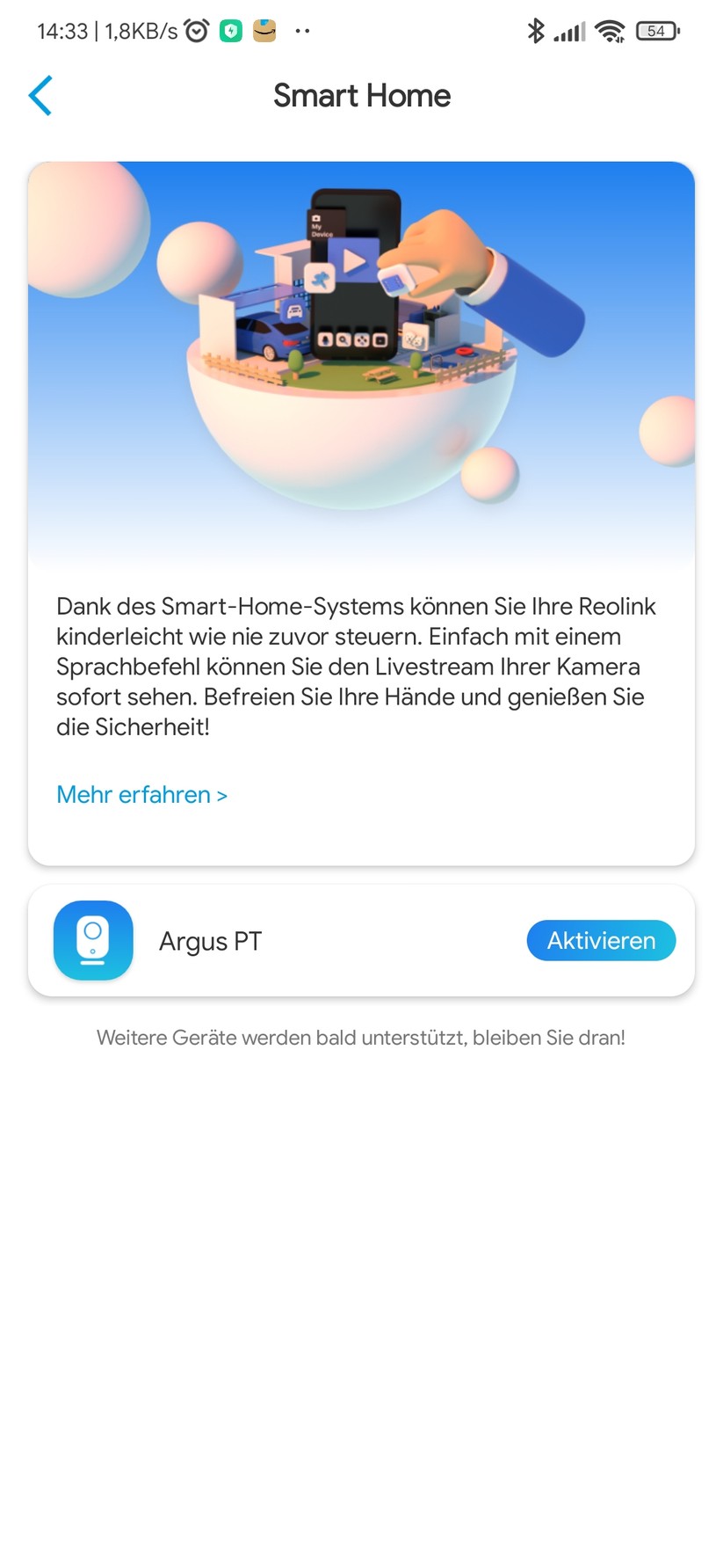 Einrichtung und Betrieb mit der App: Reolink PT 2K