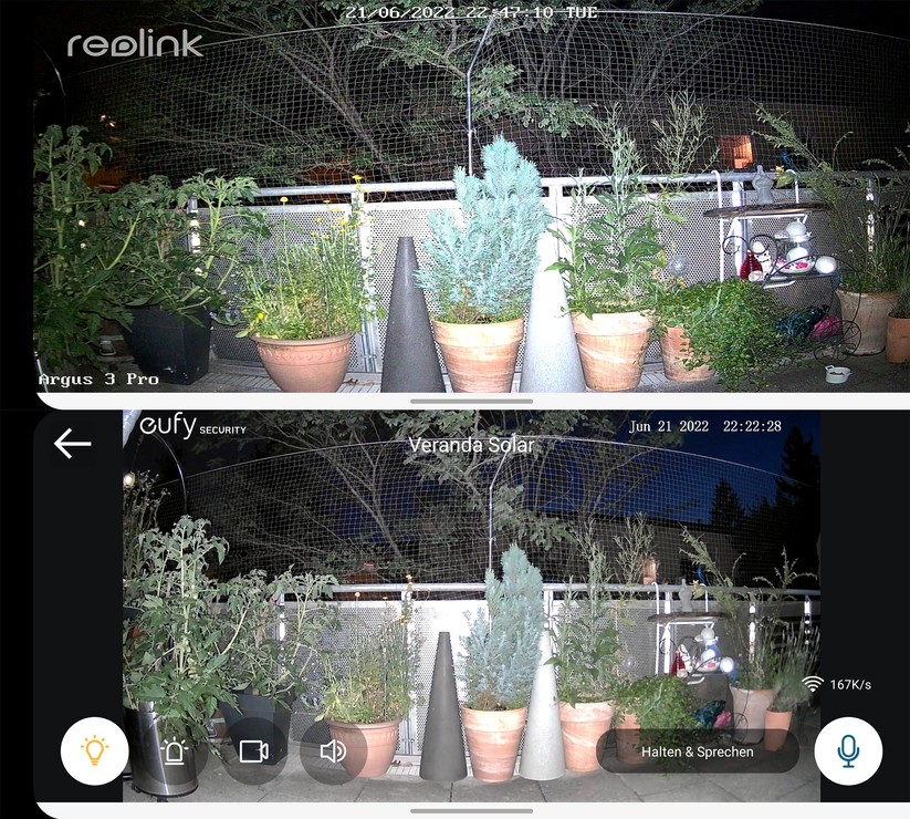 Farbige Nachtsicht: Argus 3 Pro vs. Solocam S40