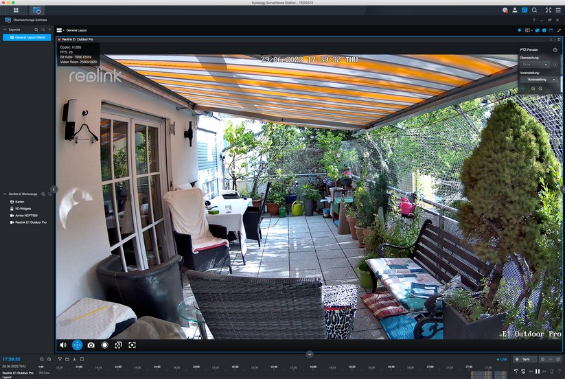 Reolink E1 Outdoor Pro: Dank Onvif-Kompatibilität können Anwender die Reolink-Kamera auch mit Dritthersteller-Lösungen wie Synology Surveillance Station betreiben. Onvif kann man über die Desktop-Anwendung aktivieren.