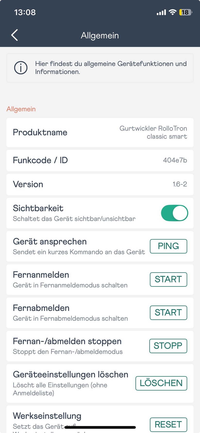Homepilot Rollotron Classic Smart - Bilder App