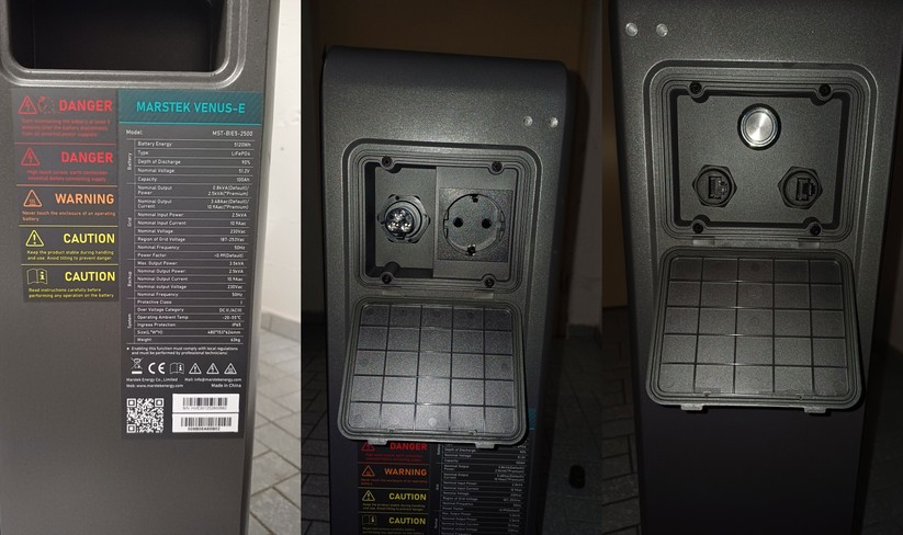 Marstek Venus E 3.0: Dank Ethernet- und Modbus-Anschluss bietet der Speicher eine stabile und sichere Netzwerkanbindung. Die integrierte Notstromsteckdose versorgt bei einem Stromausfall Verbraucher mit bis zu 2500 Watt.