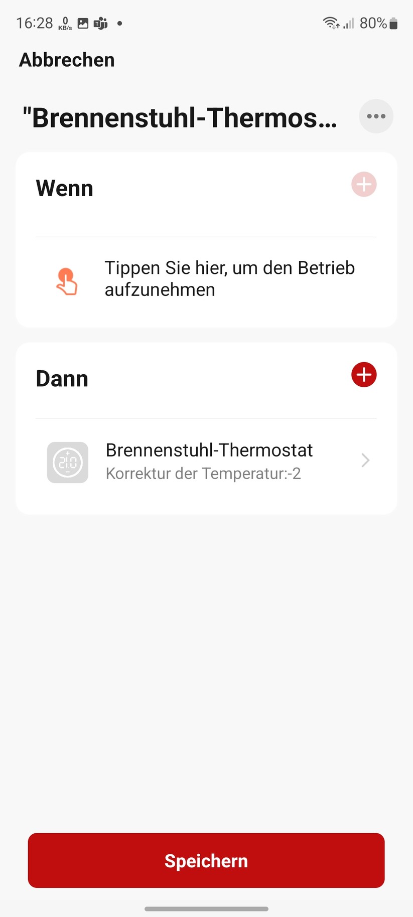  App - Temperatursensor kalibrieren