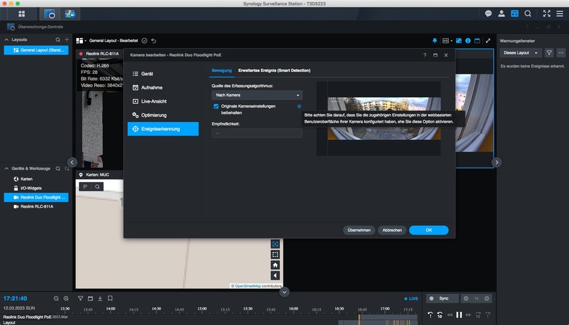 Synology Surveillance Station: Überwachungskameras konfigurieren