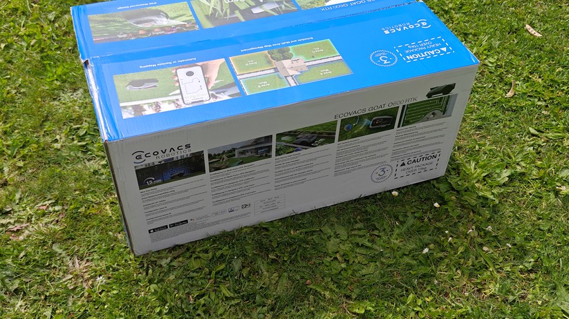 Ecovacs Goat O600 RTK bietet eine Schnittbreite von 19 cm und ist für Rasenflächen bis 600 m². 