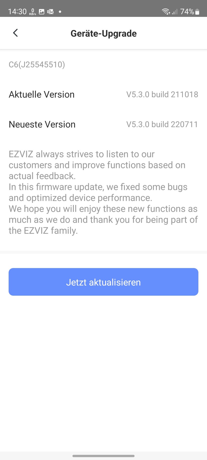 Ezviz C6 2K+: Einstellungen
