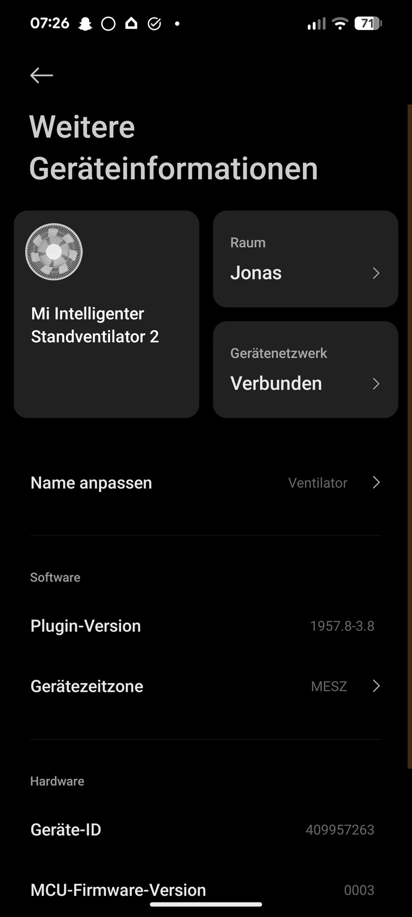 Xiaomi Mi Standing Fan 2 Screenshot