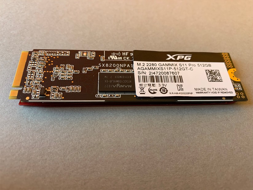 Die Rückseite der XPG Gammix S11 Pro. 