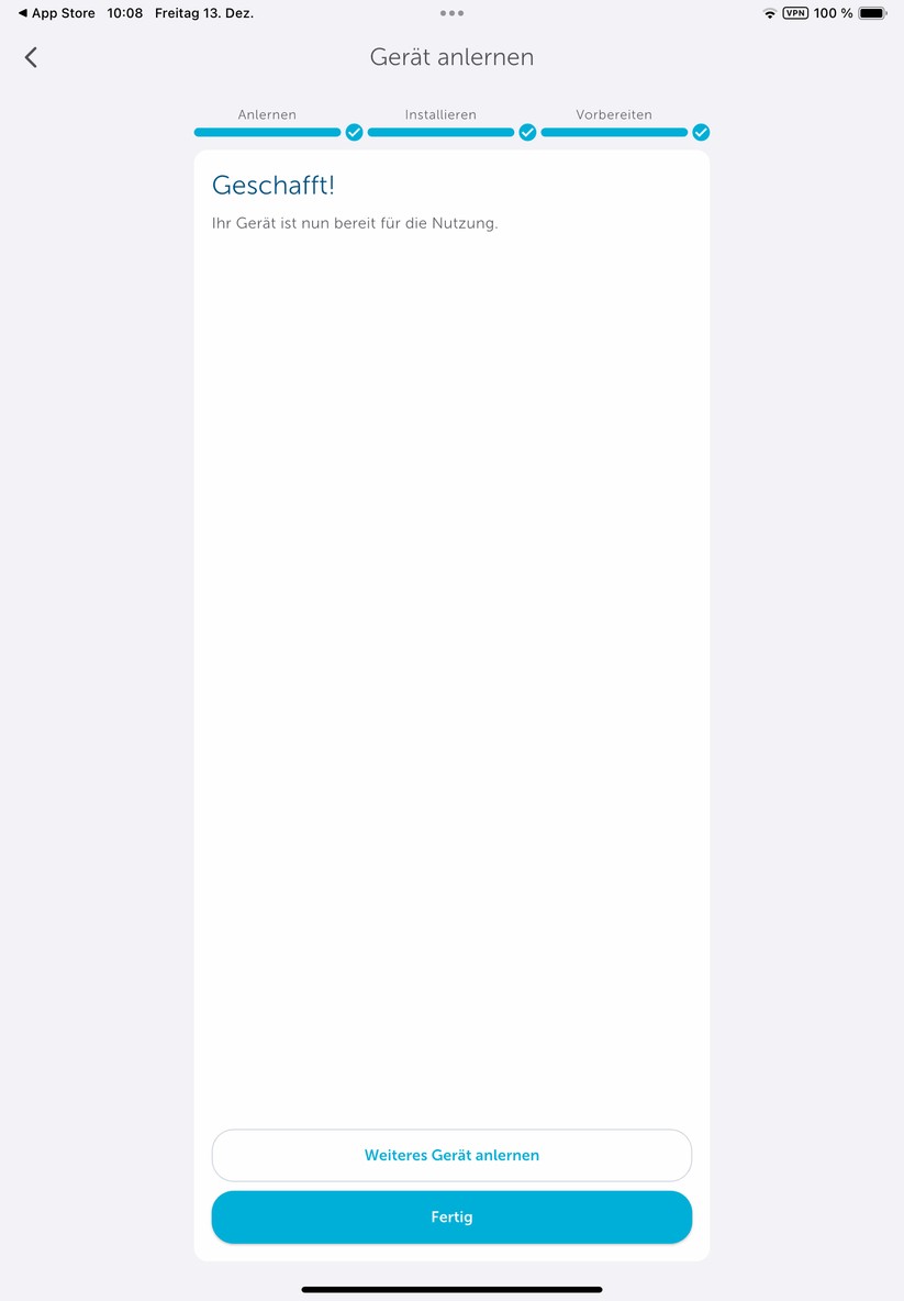  Anlernen des Thermostats