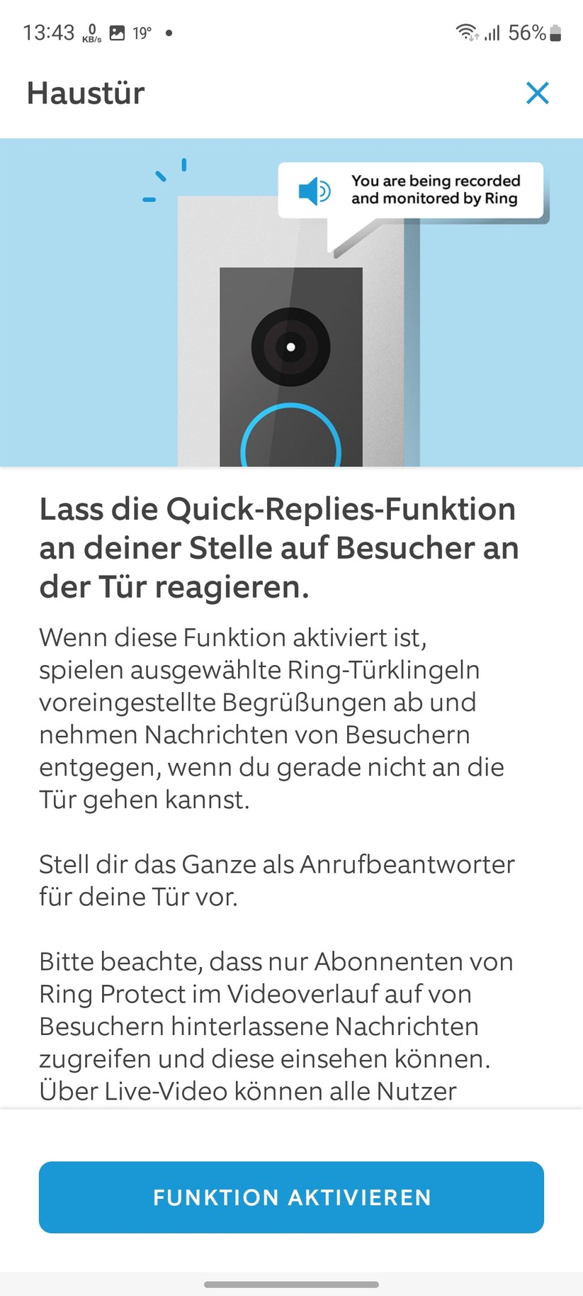 Ring Doorbell 4: Funktionen