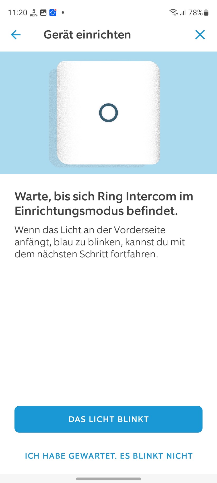 Ring Intercom: Einrichtung