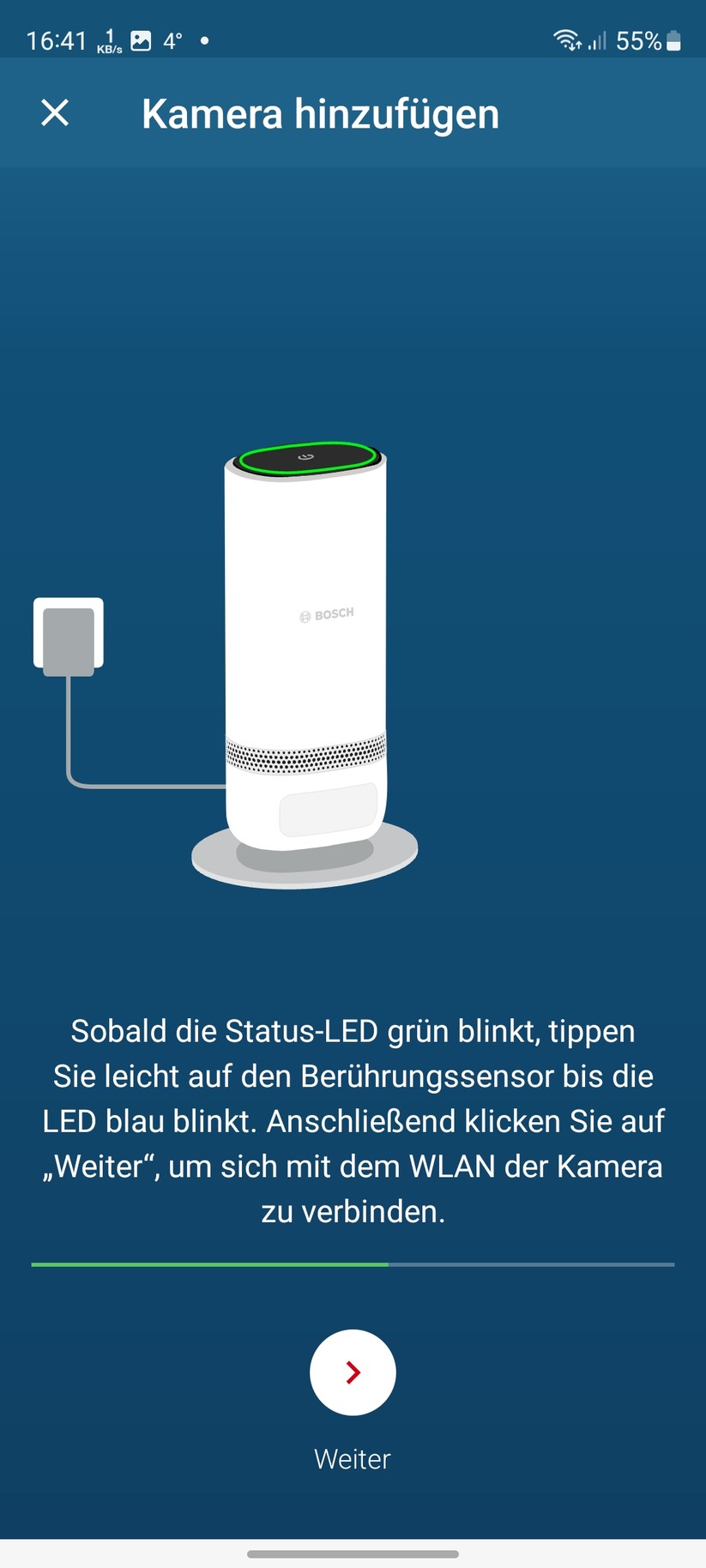 Bosch Eyes Innenkamera II: Einrichtung