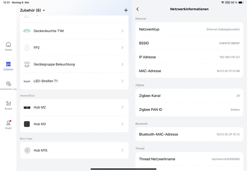 Inbetriebnahme des Aqara M3 mit der Aqara-App